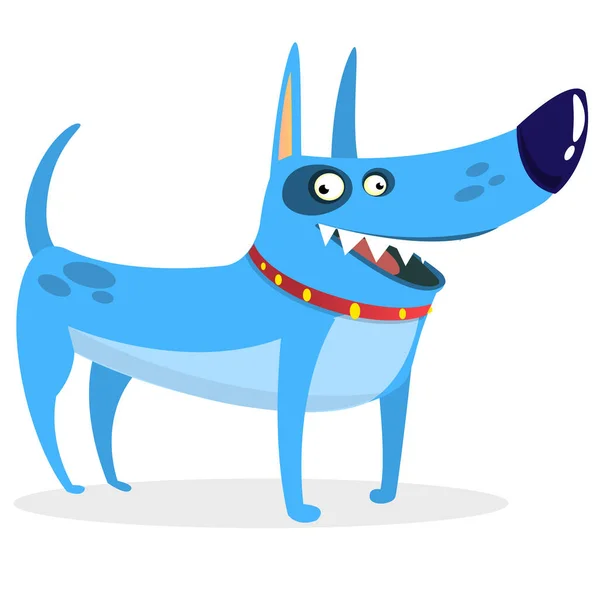 Cartoon Security Guard Dog Vector Illustration Isolated — Stockvector