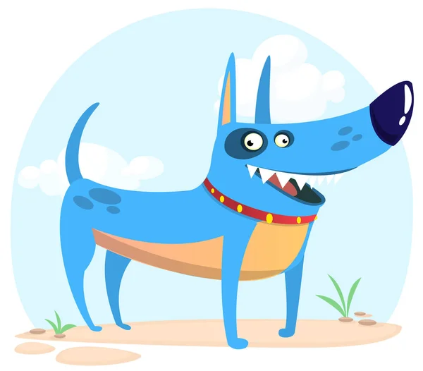 Cartoon Security Guard Dog Vector Illustration Isolated — Wektor stockowy