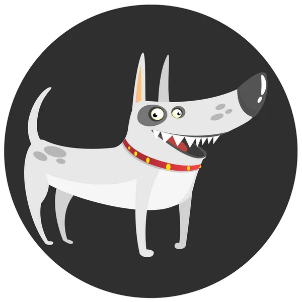 Cartoon Security Guard Dog Vector Illustration Isolated — ストックベクタ