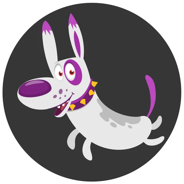 Cartoon Funny Bullterrier Vector Illustration Isolated — Stock vektor