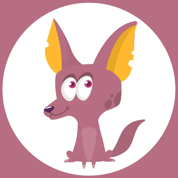 Cute Cartoon Chihuahua Dog Vector Illustration Isolated — Vettoriale Stock