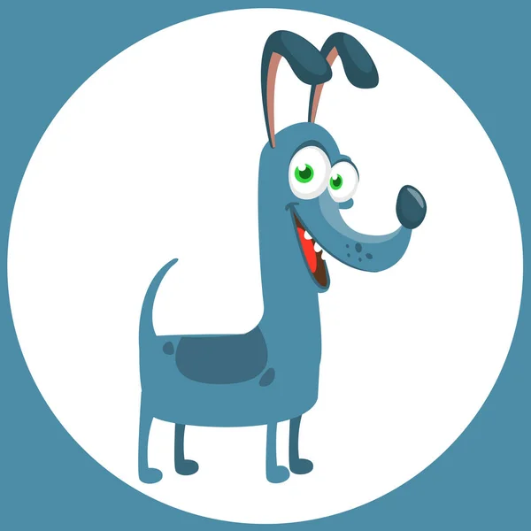 Cute Cartoon Funny Dog Vector Illustration Isolated — Vetor de Stock