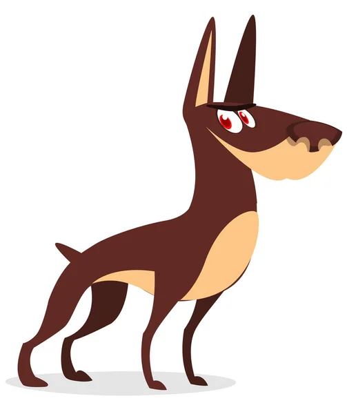 Cute Cartoon Funny Dog Vector Illustration Isolated — 图库矢量图片