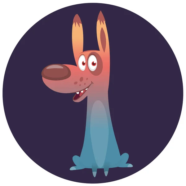 Cute Cartoon Funny Dog Vector Illustration Isolated — Stockový vektor