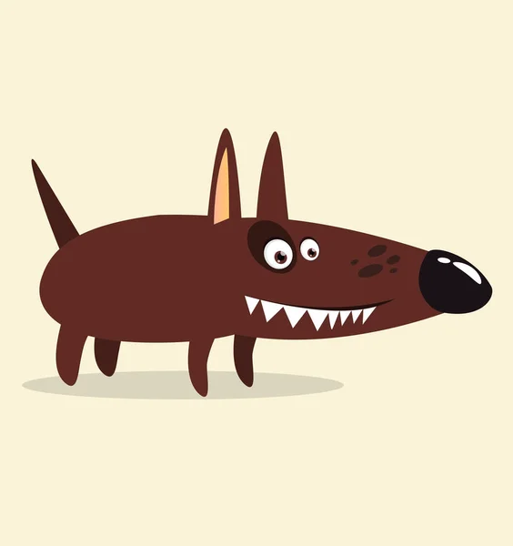 Cartoon Security Guard Dog Vector Illustration Isolated — Stockvector