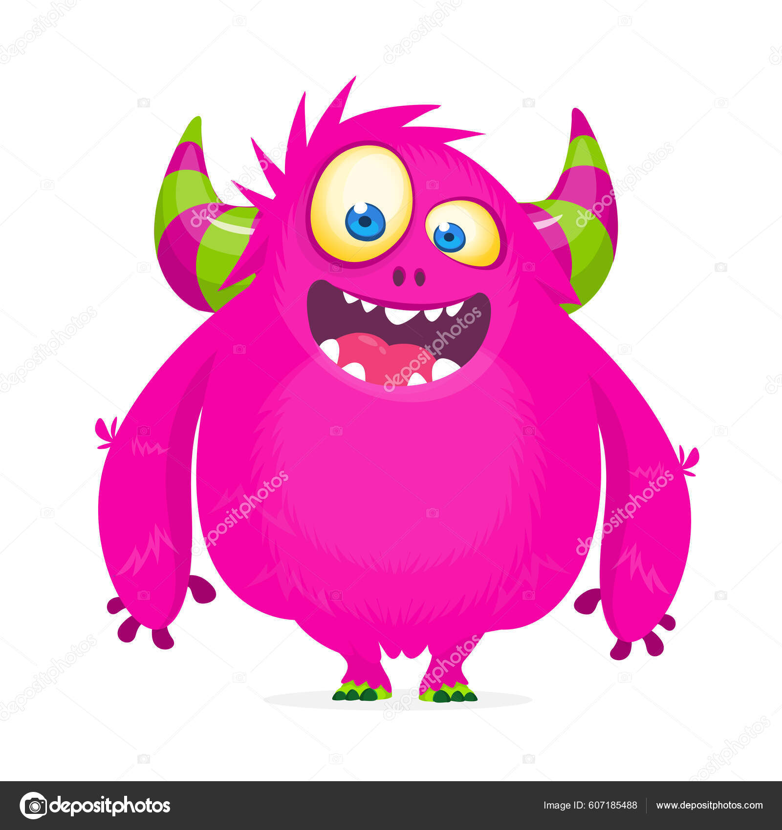 troll face creepy evil monster with big mouth eyes Sticker