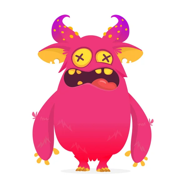 Grappige Cartoon Monster Vectorillustratie — Stockvector