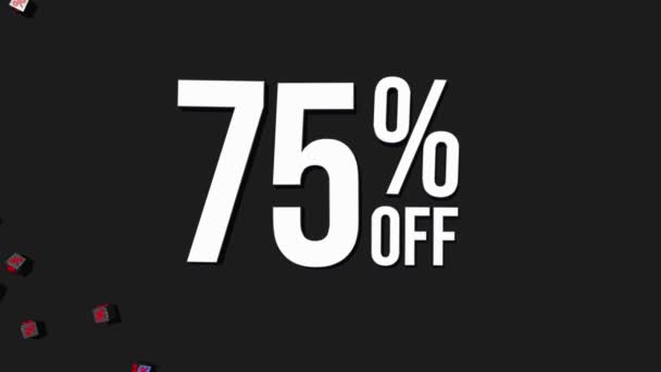 Seventy Five Percent Render Shiny Metal Materials Special Sale Offer — Stockvideo