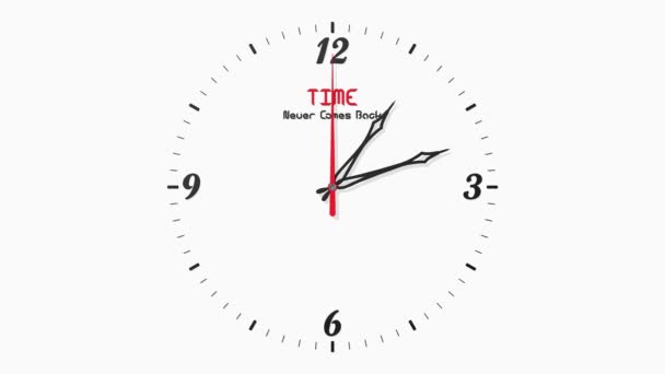 Hours Speed Animation Wall Clock Background Timetable Schedule Illustration Rendering — Vídeos de Stock