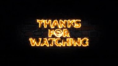 İzlediğiniz, Ateş, Elektrik ve Neon Metin Efektleri İçin Teşekkürler