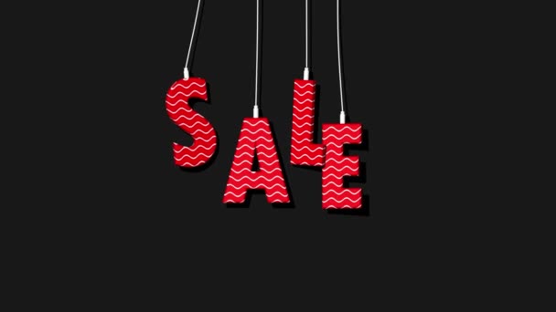Sale Letters Rubber Hanging Dynamic Rendering Special Sale Catchy Opener — Αρχείο Βίντεο
