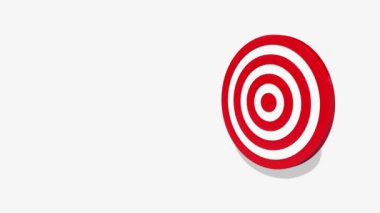 Dartboard Three Arrows Hit Exactly Target, Our Mission,  Achieve You Business Goal, Find Your Destination, 3D Rendering