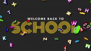 3D Letters Blast Slow Motion, Back to School Text Appears, Luma Matte Selection of 3D Letters to Put your Desired Text or Background Behind The Blocks