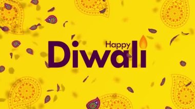 Diwali Paisley Patlaması Mutlu Diwali metni, 3D Hazırlama, Paisley 'nin Luma Matte Seçimi