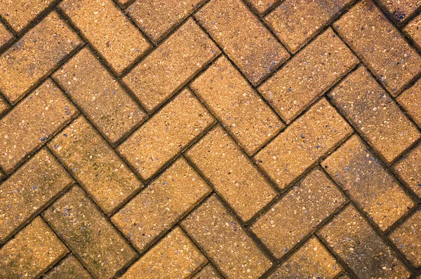 Worn and Weathered Block Paving Background, Patio, Drive, Footpath, Sidewalk, Yellow