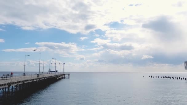 Limassol Kypr Ledna 2022 Limassol Molos Hlavní Molo Starém Městském — Stock video