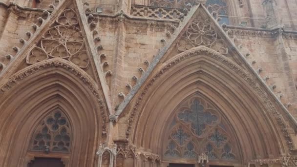 Ortaçağ Nicholas Katedrali Lala Mustafa Paşa Camii Kıbrıs — Stok video