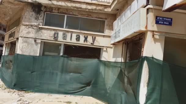 Famagusta Cyprus April 2022 Abandoned Hotels Stores Residences Ghost Resort — Wideo stockowe