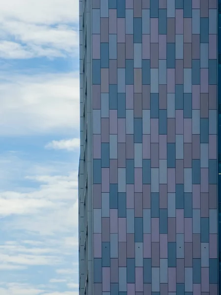 Abstract Shapes Colorful Shapes Skyscraper Cloudscape Background City Centre Manchester — Zdjęcie stockowe