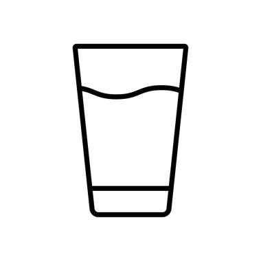 Water glass vector icon illustration isolated on white background