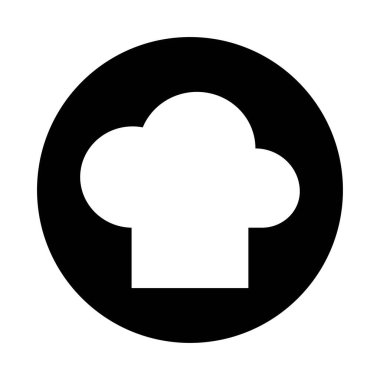 Şef şapka simgesi vektör illüstrasyonu