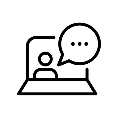 Online support service. Icon vector illustration