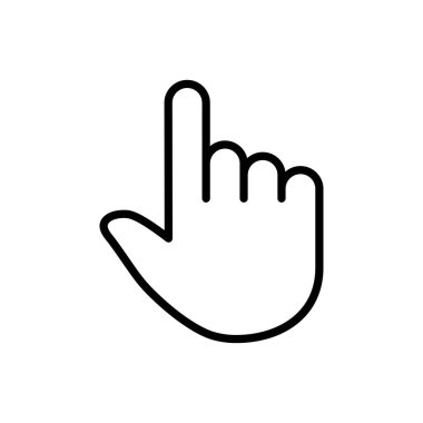 El tıklama imleç simgesi vektör çizimi