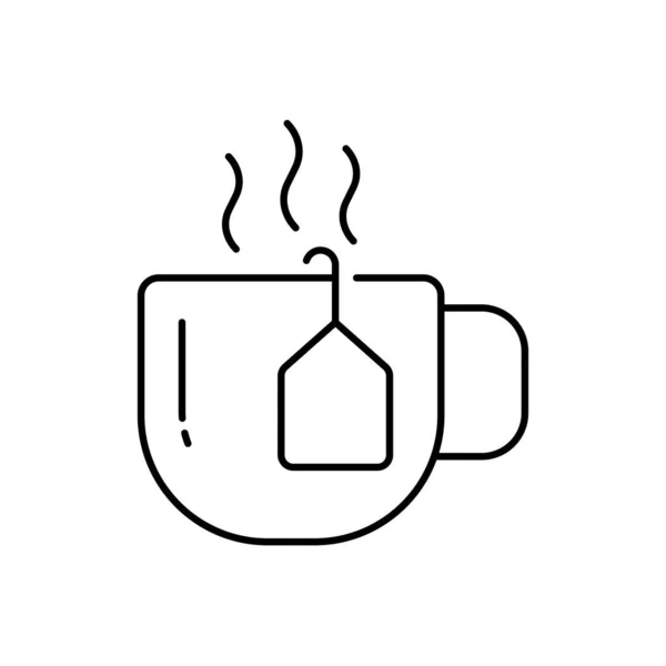 Векторная Иллюстрация Иконок Чайного Пакетика Стиле Наброска — стоковый вектор
