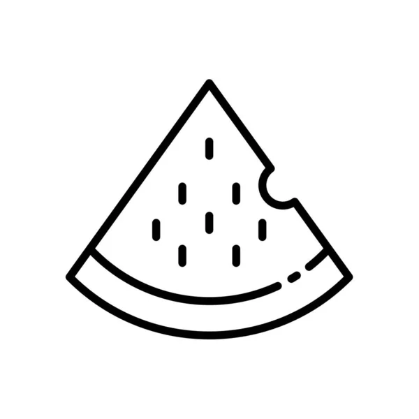 Watermelon Icon Vector Illustration Outline Style Vegetable Sign — Vector de stock