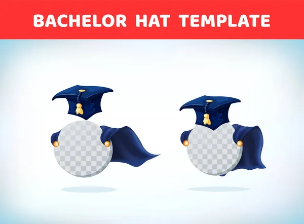 University graduation. University, college, academic concept. Bachelor hat. Education, school concept. College alumni hat. Graduation cap. — Stock Vector