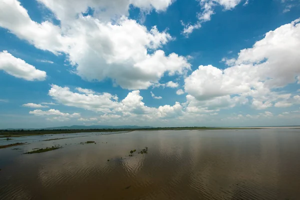 Kaengsueaten Dam Reservoir Farms Lopburi Thailand — 스톡 사진