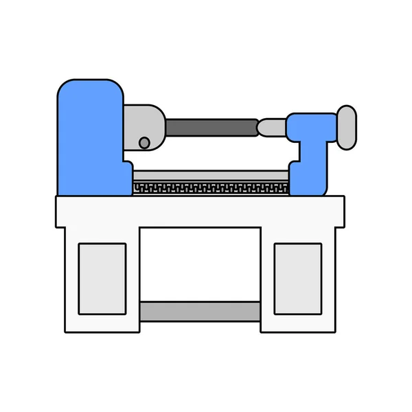 Lathe Machine Flat Icon Illustration Good Your Design Machining Manufucture — Stockvektor