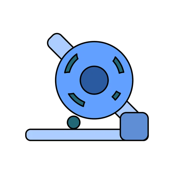 Cutting Grinding Machine Flat Icon Blue Color Symbol Machining Manufacturing — ストックベクタ