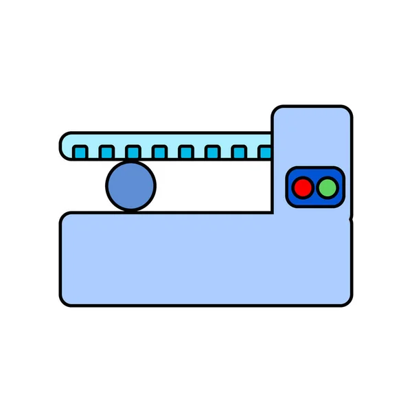 Iron Hacksaw Machine Flat Icon Blue Color Used Symbol Manufacturing — Stock Vector