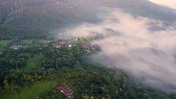Aerial Time Lapse Fog Hills Rain — Stock videók