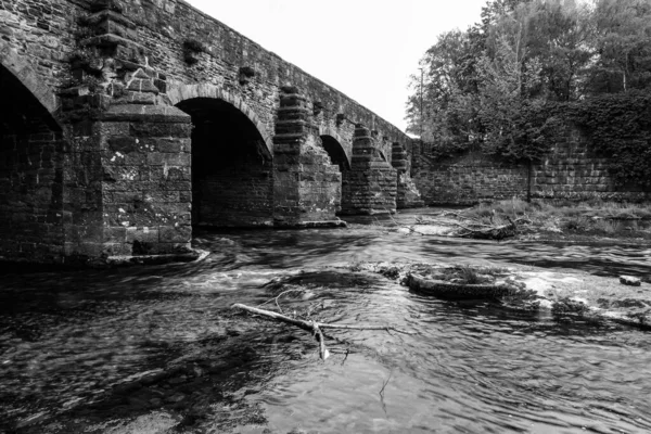 Wales Abergavenny Old Bridge — Stockfoto