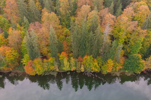 Autumn landscape at St. Ana Lake, in the heart of Transylvania, Romania