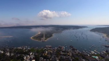 Aerial shot of Edgartown on Martha's Vineyard, Massachusetts, United States