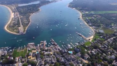 Edgartown 'ın Martha' s Vineyard, Massachusetts, ABD 'deki hava görüntüleri.