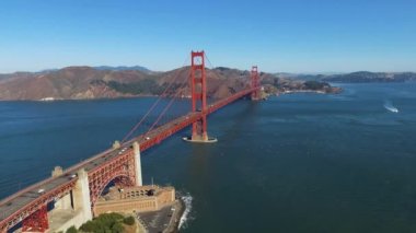 Aerial shot of Golden Gate Bridge, San Francisco