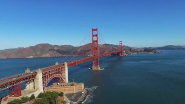 Golden Gate Köprüsü 'nün hava görüntüsü, San Francisco