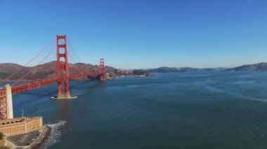 Aerial shot of Golden Gate Bridge, San Francisco