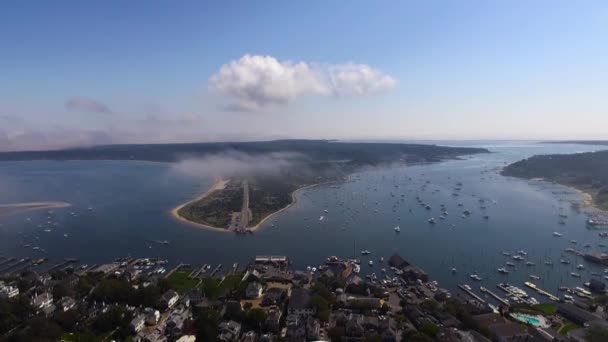 Aerial Shot Edgartown Martha Vineyard Massachusetts United States — ストック動画