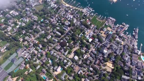 Aerial Shot Edgartown Martha Vineyard Massachusetts Egyesült Államok — Stock videók