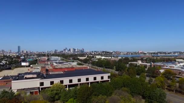 Aerial Shot Boston Downtown Egyesült Államok — Stock videók