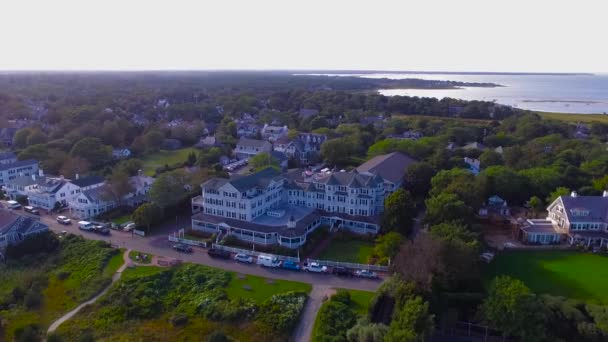 Aerial Shot Edgartown Martha Vineyard Massachusetts — 图库视频影像