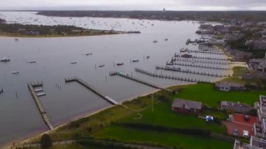 Aerial shot of Edgartown, Martha's Vineyard, Massachusetts