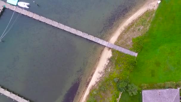 Aerial Shot Edgartown Martha Vineyard Massachusetts — Stok video