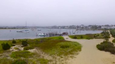 Aerial shot of Edgartown, Martha's Vineyard, Massachusetts