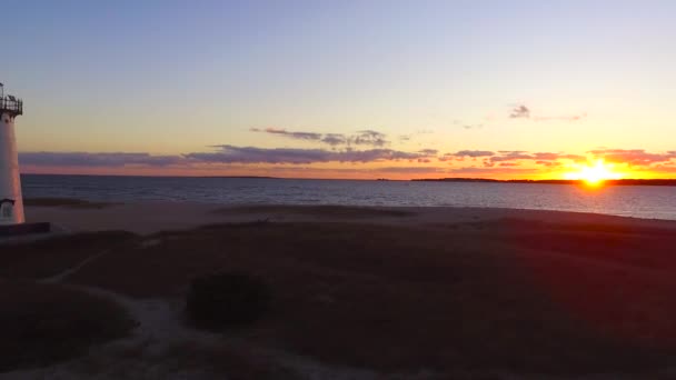 Aerial Shot Edgartown Martha Vineyard Massachusetts — Stok video